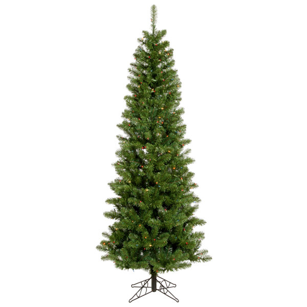 The Holiday Aisle® 4.5' Green Artificial Christmas Tree with 150 Clear